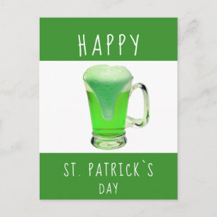 Happy St. Patrick`s Day Green Beer Postkarte
