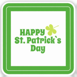 Happy St Patrick`s Day Green Lucky Kleeblatt Aufkleber