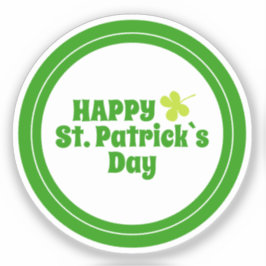 Happy St Patrick`s Day Green Lucky Kleeblatt Aufkleber