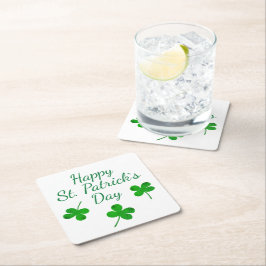 Happy St. Patrick`s Day Irish Green Kleeblatt Rechteckiger Pappuntersetzer
