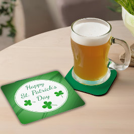 Happy St. Patrick`s Day Irish Green Kleeblatt Rechteckiger Pappuntersetzer