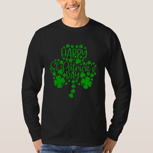 Happy St Patrick S Day Kleeblatt Clover Men Women  T-Shirt (Vorderseite)