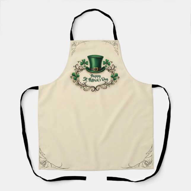 Happy St. Patrick’s Day Shamrock Design Schürze (Vorderseite)
