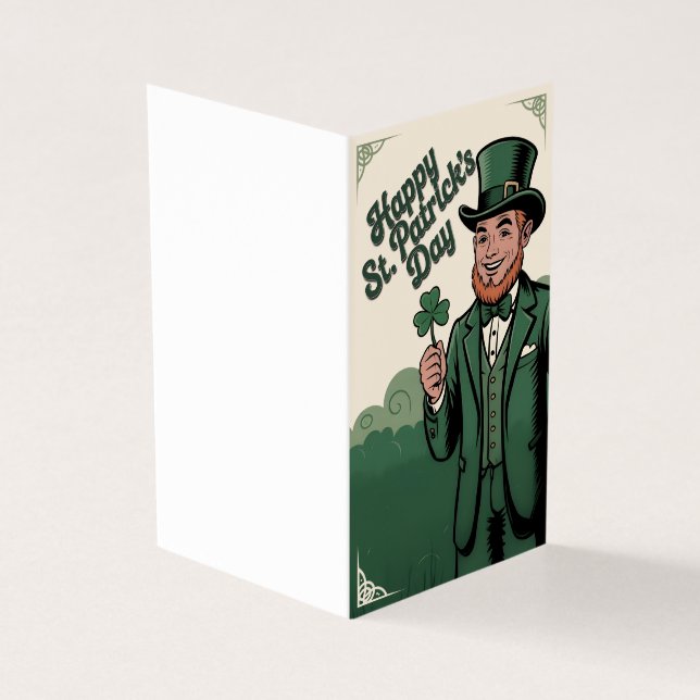 Happy St. Patrick’s Day Vintage Leprechaun (Vorderseite)