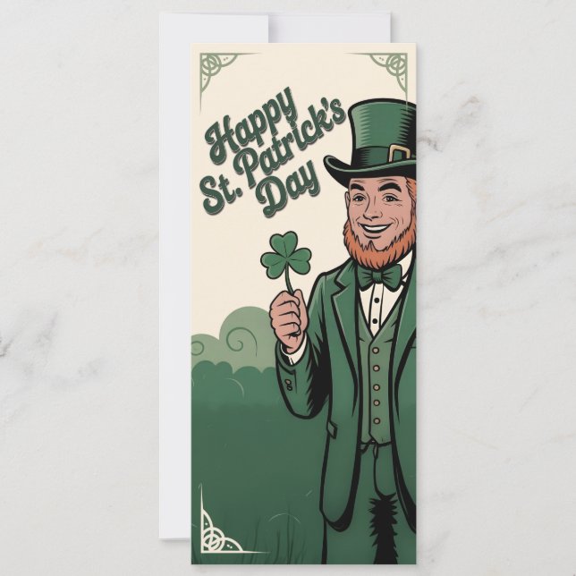 Happy St. Patrick’s Day Vintage Leprechaun (Vorderseite)