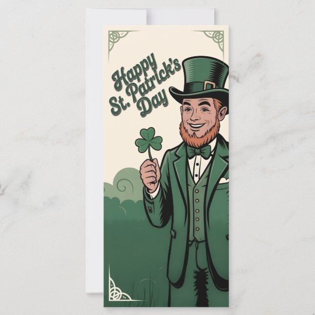 Happy St. Patrick’s Day Vintage Leprechaun (Vorderseite)