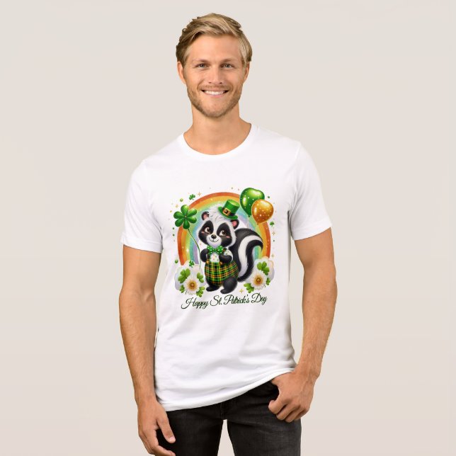 Happy St. Patrick’s Men’s  Tri-Blend Shirt (Vorderseite voll)