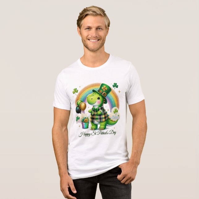 Happy St. Patrick’s Men’s  Tri-Blend Shirt (Vorderseite voll)