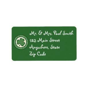 Happy St. Patricks Day Address Labels Adressaufkleber