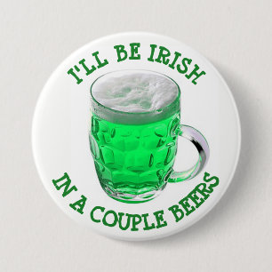 Happy St Patrick's Day Alcohol Spaß Button