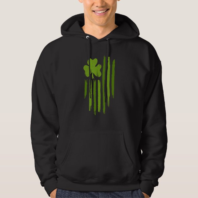 Happy St Patricks Day American Flag Usa Lucky Sham Hoodie (Vorderseite)