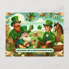 Happy St. Patrick's Day aus den Meilen Postkarte