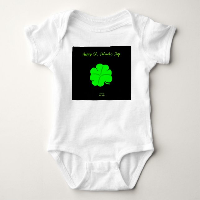 Happy St. Patrick's Day Baby Jersey Bodysuit Strampler (Vorderseite)