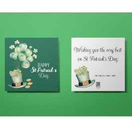 Happy St Patrick's Day Balloons and Kleeblatts Feiertagskarte