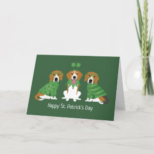 Happy St Patricks Day Beagle Hunde Feiertagskarte