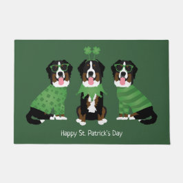 Happy St Patricks Day Bernese Mountain Hunde Fußmatte