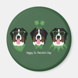 Happy St Patricks Day Bernese Mountain Hunde Magnet