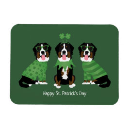 Happy St Patricks Day Bernese Mountain Hunde Magnet