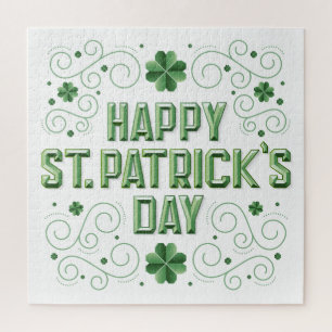 Happy St. Patrick's Day (Beveled) Puzzle 20x20
