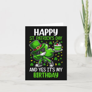 Happy St Patricks Day Birthday Kleeblatt Dab Bday Karte