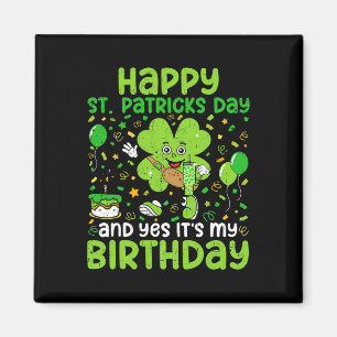 Happy St Patricks Day Birthday Kleeblatt Dab Bday  Magnet