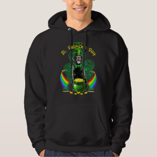 Happy St Patricks Day Black Lab Leprechaun Hat Sha Hoodie