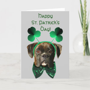 Happy St. Patrick's Day Boxer Greeting card Karte