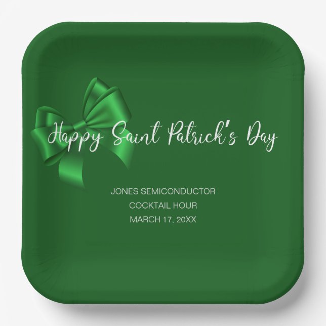 Happy St Patricks Day Business Party Pappteller (Vorderseite)