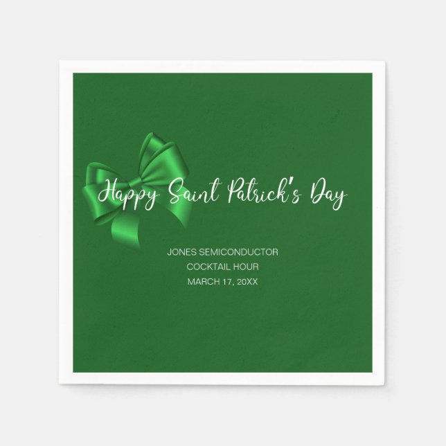 Happy St Patricks Day Business Party Serviette (Vorderseite)