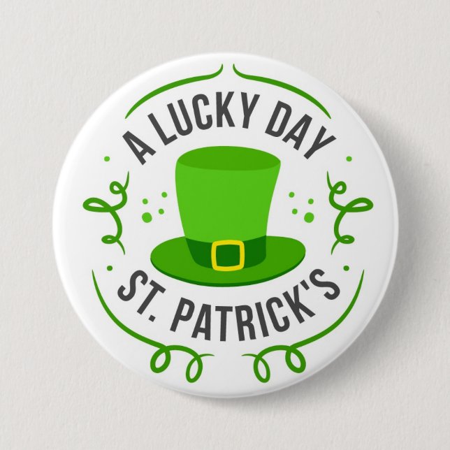 Happy St. Patrick's Day Button (Vorderseite)