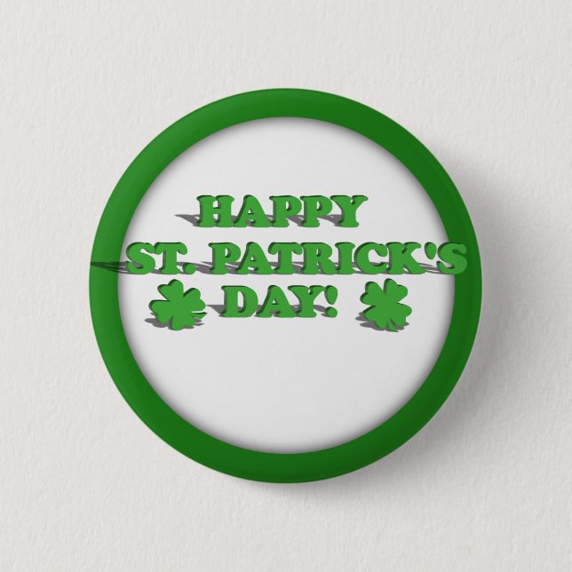 HAPPY ST PATRICKS DAY BUTTON (Vorderseite)