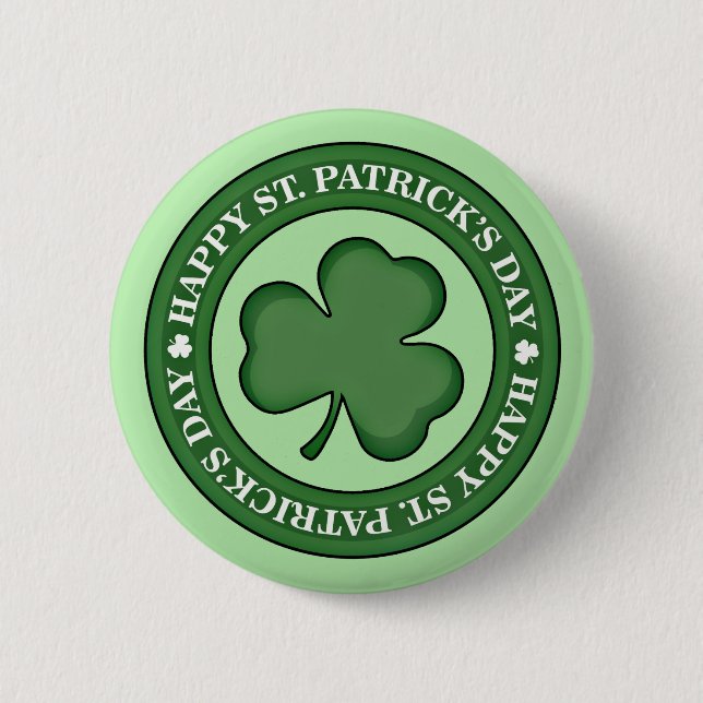 Happy St. Patricks Day Button (Vorderseite)