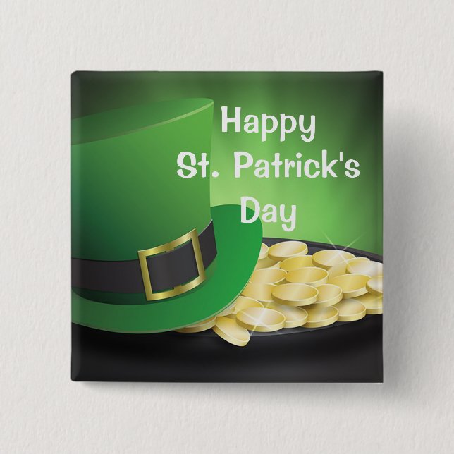 Happy St. Patrick's Day Button (Vorderseite)