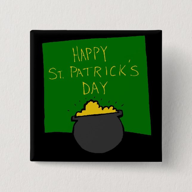 Happy St. Patrick's Day Button (Vorderseite)