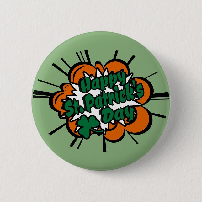 Happy St. Patrick's Day Button (Vorderseite)