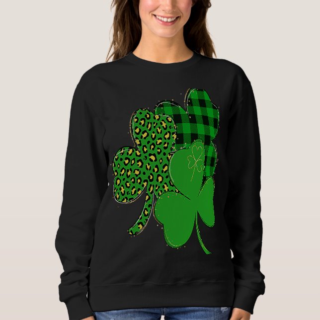 Happy St Patrick's Day  C Lucky Shamrock Irish Sweatshirt (Vorderseite)