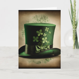 Happy St. Patrick's Day Card mit Top Hat Karte