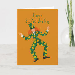 Happy St. Patrick's Day Cartoon Clownkarte Dankeskarte