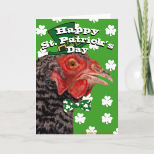 Happy St. Patrick's Day Chicken Card Karte