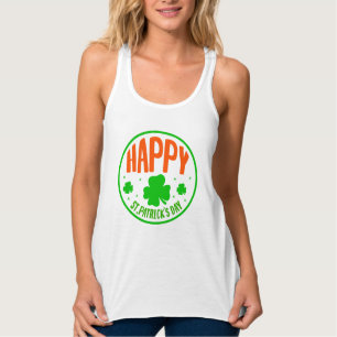 Happy St. Patrick's Day Circle Design-63501 Tank Top