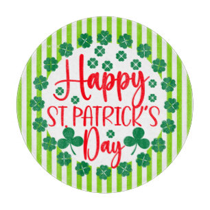 Happy St. Patrick's Day Circle Design-63502 Schneidebrett