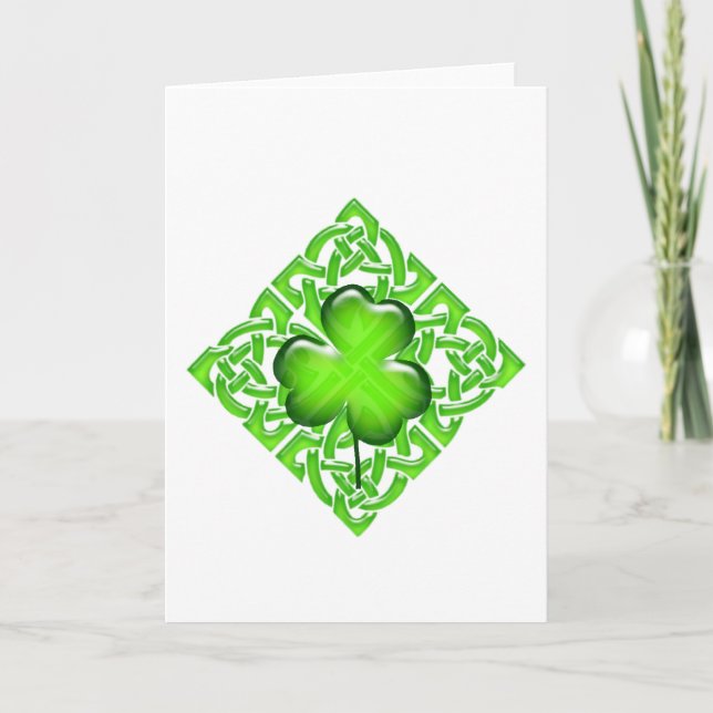 Happy St. Patrick's Day Clover Geschenk Karte (Vorderseite)