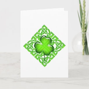 Happy St. Patrick's Day Clover Geschenk Karte