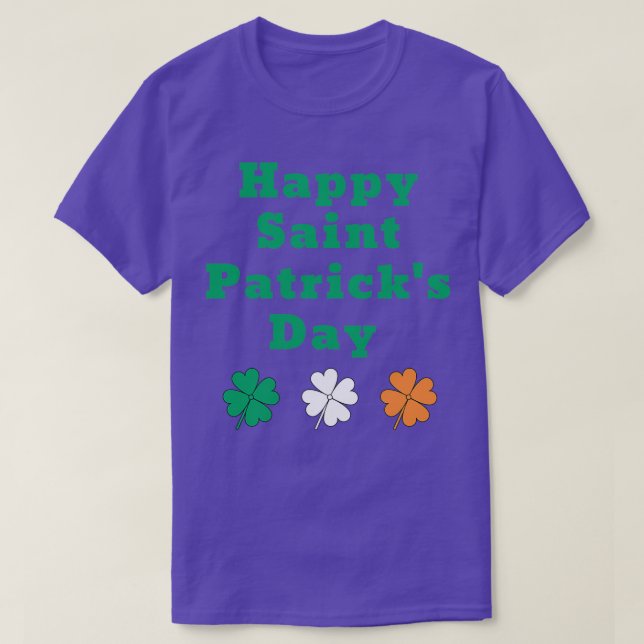Happy St. Patricks Day Clovers T-Shirt (Design vorne)