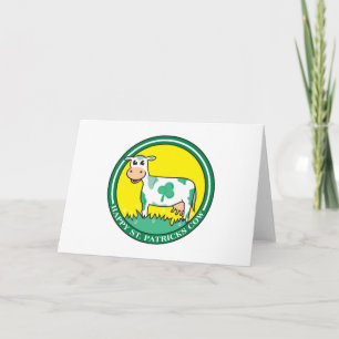 Happy St. Patrick's Day Cow Karte