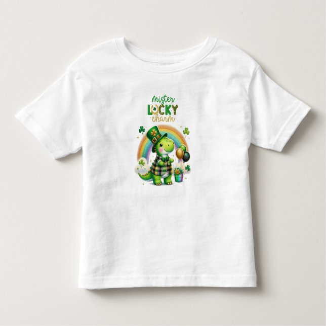 Happy St. Patrick's Day Crocodile Kleinkind T-shirt (Vorderseite)