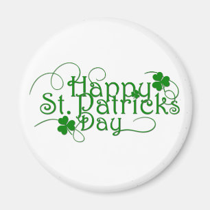 Happy St Patricks Day Cursive Magnet
