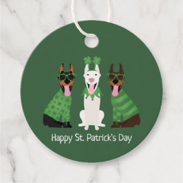 Happy St Patricks Day Dobermann Hunde Geschenkanhänger