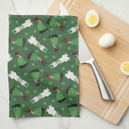 Happy St Patricks Day Dobermann Hunde Geschirrtuch