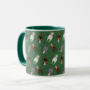 Happy St Patricks Day Dobermann Hunde Tasse